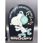Rare Vintage Snoopy Metal Bookends Peanuts Music Headphones Collectible 8  X 4 