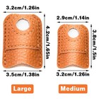 Yizzvb 8 Pcs Sewing Thimble  Leather Thimbles Metal Finger 8 Pcs  3 Color