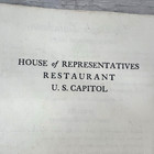 Vintage 1943 U s  Capitol House Of Representatives Restaurant Menu Wwii Sept 13