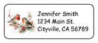 Christmas Festive Sparrow Personalized Holiday Address Labels Stickers Tags
