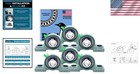 Heavy-duty Self-aligning Pillow Block Bearings With Cast Iron Housings - 6 Pack