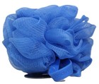 Bath   Body Works Blue Shower Mesh Sponge Loofah Pouf Silicone Strap Brand New