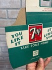 Vintage Seven Up 7up Nos Soda Carrier Totes Advertising Bottle Carrier