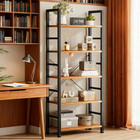5 Tier Bookshelf  Free Standing Wooden Bookcase With Open Storage Shelves With M