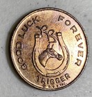 1950 s Cowboy Roy Rogers Riders Good Luck Larger Coin Token Medal Western