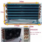 Cp4x6x240 Mini Condenser Radiator Copper Tube Evaporator With 2 120mm 24v Fan