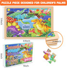 4 Packs 24 Pcs Wooden Puzzles For Kids Ages 3-5  Montessori Toddler Jigsaw 