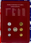 Coin Sets Of All Nations China W card 1981-1982 Unc 5 Jiao 1981 Proof