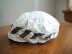 Vintage 80 s 90 s Nike Tyvek White Painters Cycling Cap Hat Fitted Retro Euc