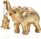 Elephant Statue  Gold Decor Brings Good Luck  Health  Vintage 