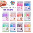 10 100 160 Colors Acrylic Gel Pens   1 0 Fine Tip Muticolor Gel Pen Art Set