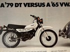 1979 Yamaha Dt Motorcycle Print Ad Versus 1965 Vw Dt100 Dt175