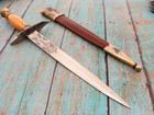 Vintage Toledo Spain Guilded Dagger Dirk Knife   Sheath Vintage Spanish Knives