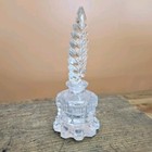 Antique Glass Perfume Bottle With Stopper Vintage Art Deco Decor 1920s    