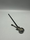 Vintage Hard Rock Guitar Shape Black Swizzle Sticks Drink Stir Bar Cocktail 8 5 