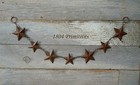 24  Barn Star Garland - Primitive Rusty Tin Look