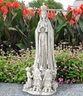 Christian Garden Statue Our Lady Of Fatima Figurine   Children Sculpture 34 Inch
