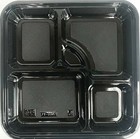 Foodservice To-go 100ct Base Lid Large Sushi Bento Box 5-compartment 10 5x10 5  