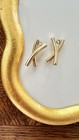 14k Yellow Gold Geometric Bar Earring Jackets 14kt 2g Perfect Condition