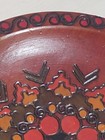 Vintage Romanian Hand Painted Wooden Decorative Hanging Plate 5  Folk Art