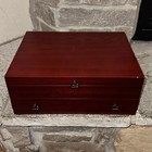 Wallace Silversmiths Cherry Wooden Silverware flatware Chest Empty Box   Drawer