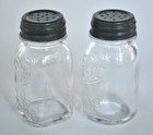 Vtg 1933 1936 Ball Perfect Mason Salt   Pepper Shakers Jar W  Original Zinc Lids