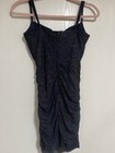 B  Darlin Black Glitter Bodycon Mini Dress Sweetheart Strappy Juniors 5