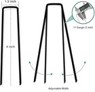 30-pack 4 Inch 11 Gauge Black Galvanized Landscape Staples U-shaped Anti-rust Gr