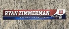 Nats 2019 Champ Season - Ryan Zimmerman Game-used Locker Tag For Wc  Nlds   Nlcs