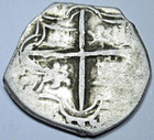 1576-77 Philip Ii Bolivia Rare M Assayer 1 Reales 1500 s Spanish Silver Cob Coin