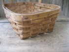 Lg Antique Oak Splint Market Basket