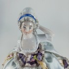 Antique Porcelain Pin Cushion Dress Collectible Victorian Statue Figure Sewing