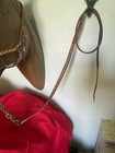 Vintage Buckstitched Leather Halter   Matching Lead Free Shipping