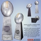 Custom Engraved Fantasy Football Champion Trophy  Silver Tower - 11 5 Or 16 Inch