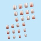 24pcs Nude Pink Glitter Press-on Nails - Elegant Oval For Any Occasion