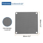 20pcs Pc Dust Filter  80x80mm  Computer Case Dustproof Mesh  Black