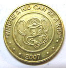 2007 Chuck E Cheese Pizza  Rare Brass Coin Token - Obsolete - Free Shipping