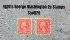 1920   s U s  George Washington 2 Cents Stamps Scott  579 Sjxx-722