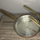 Cobre Made In Chile Copper Cooking Pot Lot Of 3 - Sauce Pan W  Lid Vintage Brass