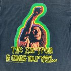 Vintage 1997 Bob Marley The Zion Train Is Coming 2sided Marley Festival Tee L
