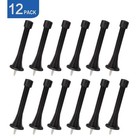 12 Pack Black Spring Door Stops 3-1 8  Heavy Duty - Flexible Door Stopper Wit   
