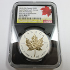 2019 Ncg Pf70 Reverse Proof Silver Gold 40th Canada Maple Leaf  20 Coin  58179a