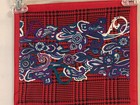 Vtg Glentex Italy Polyester Scarf Floral Paisley Glen Plaid Houndstooth 54  Nwt
