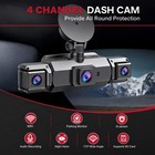 1080p 4 Channel Wifi Dash Cam Driving Recorder Hd Car Front rear Camera G-sensor