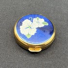 Vintage England Stratton Pill Box   Tweezers Compact Ladies Gold Floral New