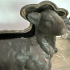 Antique Vintage Cast Iron Lamb Cake Mold Easter 2 Piece Rustic 12   