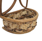 Vintage Rattan Half-circle Rustic Woven Wall Basket Bamboo Willow