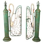 Design Toscano Swan Serenade Entryway Metal Garden Gate 52 wx12 dx54 h
