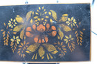 Antique 19th Early 20th C American Folk Art Primitive Stenciled Tin Toleware Box