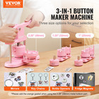 3-in-1 Button Maker Machine 25 32 58mm Badge Pin Press 300  Parts Easy Diy Fun